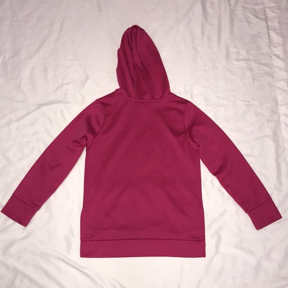 Girls Pink Adidas Pullover Hoodie.  Size M (10-12). - Picture 6 of 10
